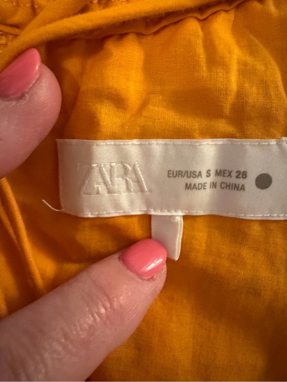 Zara Orange Eyelet Mini Dress - Picture 4 of 8